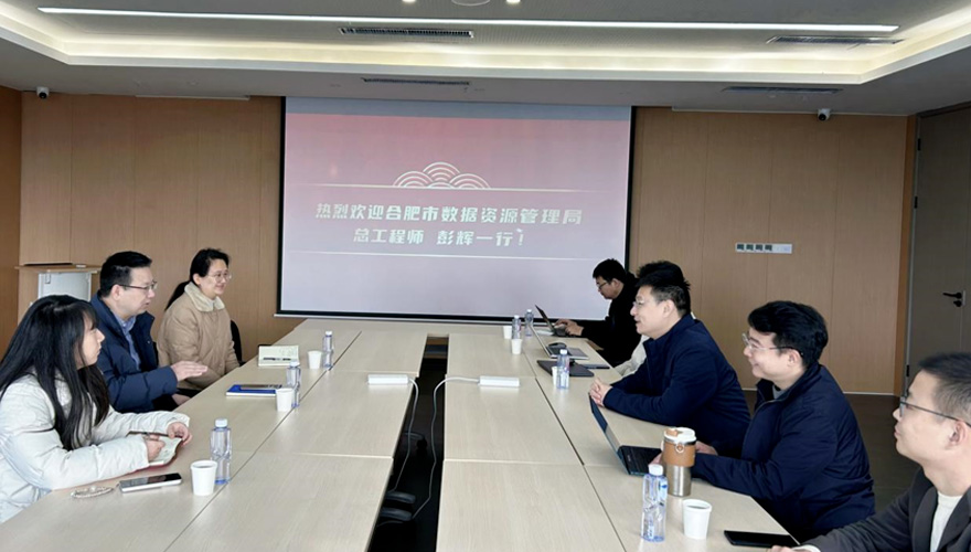 合肥市数据资源管理局党组成员、总工程师彭辉一行莅临安徽飞数考察调研